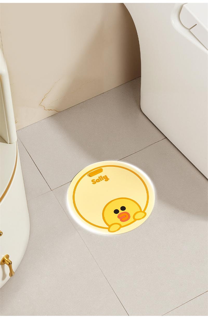 【中國直郵】 日本 LINE FRIENDS 地漏封閉蓋 衛生間排水口 防臭矽膠墊 浴室下水道封口蓋 防蟲反味神器 布朗款 1片裝