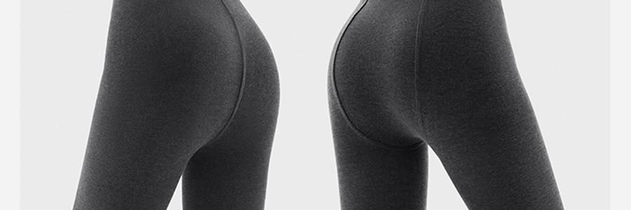 小野和子 羊毛棉褲襪第2代緊身褲 中灰色 短連腳 薄絨