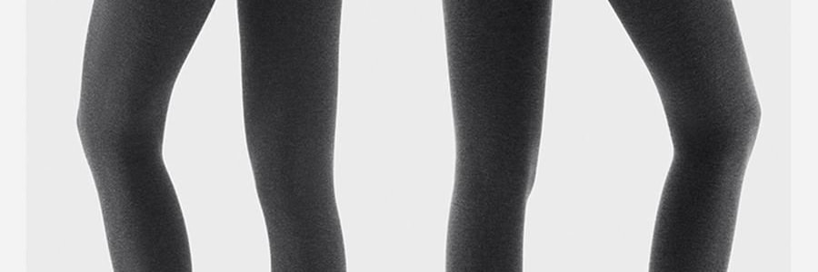 小野和子 羊毛棉褲襪第2代緊身褲 中灰色 短連腳 薄絨