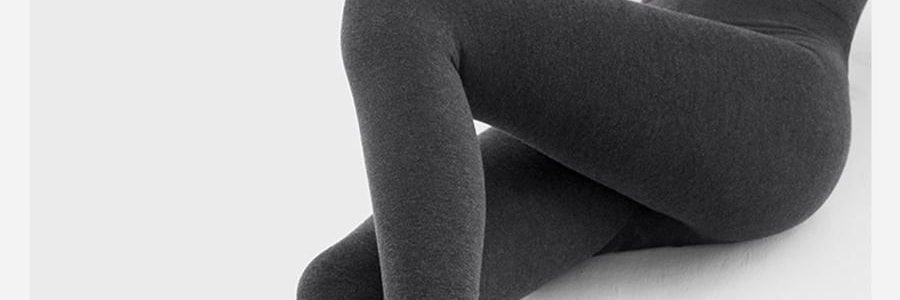 小野和子 羊毛棉褲襪第2代緊身褲 中灰色 短連腳 薄絨