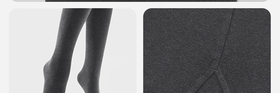 小野和子 羊毛棉褲襪第2代緊身褲 中灰色 短連腳 薄絨