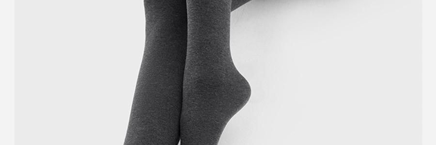 小野和子 羊毛棉褲襪第2代緊身褲 中灰色 短連腳 薄絨