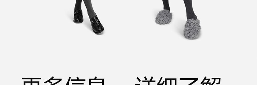 小野和子 羊毛棉褲襪第2代緊身褲 中灰色 短連腳 薄絨