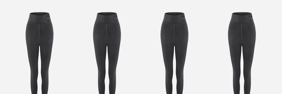 小野和子 羊毛棉褲襪第2代緊身褲 中灰色 短連腳 薄絨