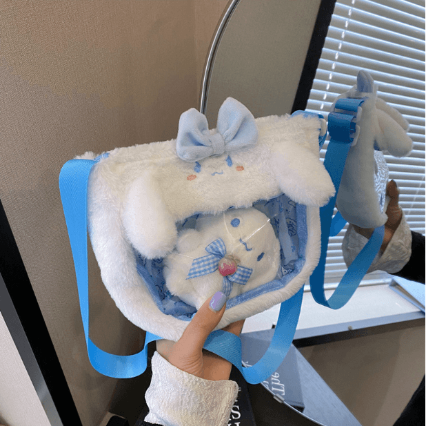 【中国直邮】SANRIO 三丽鸥透明痛包/斜跨包 漫展/送礼/生日 美乐蒂 My Melody  1个| *预计到达时间3-4周