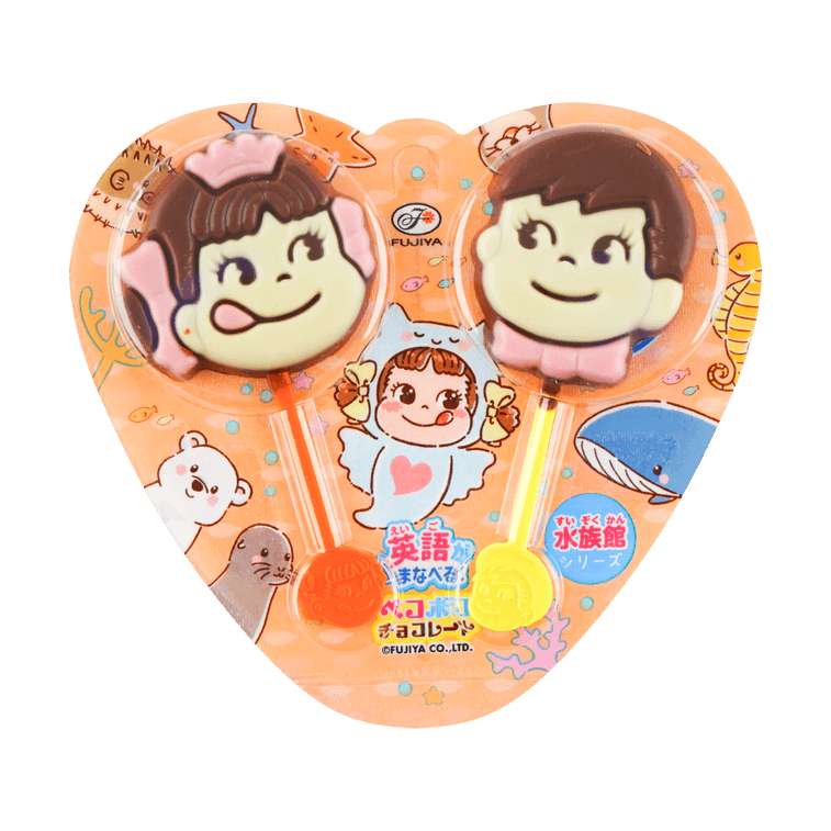 Peko Poko Chocolate Lollipops - Japanese Chocolate Candy 0.8oz