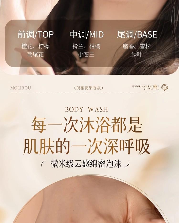 【中國直郵】 魔立柔 沐浴露 持久留香 男女通用 全身滋潤 清爽肌膚 洗浴香氛 沐浴用品 668ml 1瓶