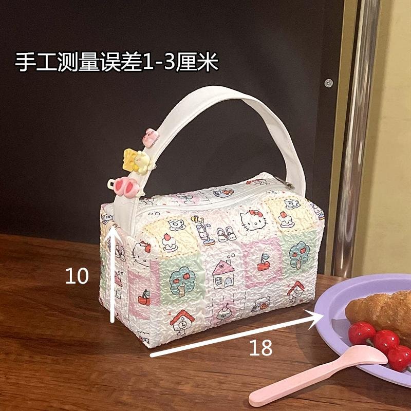 【中国直邮】 亲太太 卡通猫咪收纳包化妆洗漱包外出旅行手提包 1件装 (无配饰)