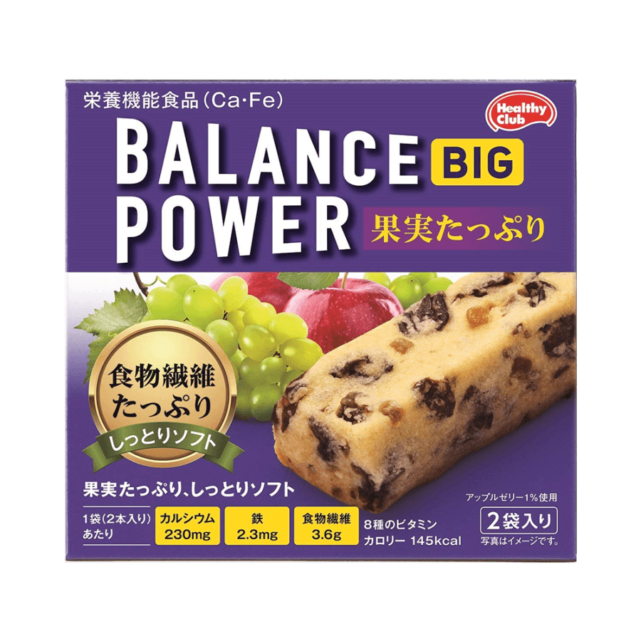 [日本直邮] HAMADA 滨田 BALANCE POWER BIG 低卡营养饱腹代餐饼干条 葡萄干味 2个×2袋