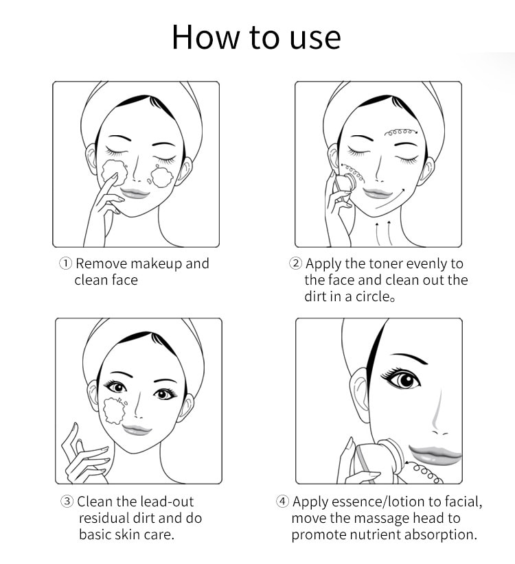 【潔膚嫩膚】KΛKUSΛN 去黑頭潔面溫感美容儀 白色 1件