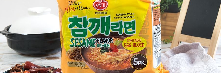 韓國OTTOGI不倒翁 芝麻風味拉麵 5包入 575g