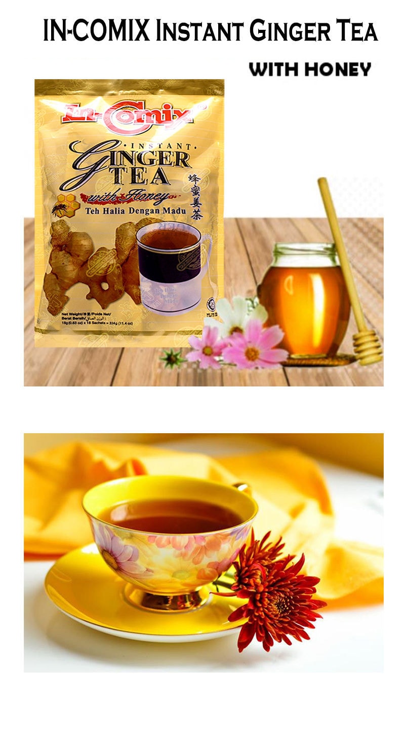 【马来西亚直邮】 马来西亚 IN-COMIX 蜂蜜姜茶18packs