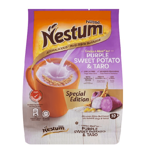【马来西亚直邮】马来西亚 NESTLE NESTUM 三合一紫薯芋头即冲燕麦片 10x27g