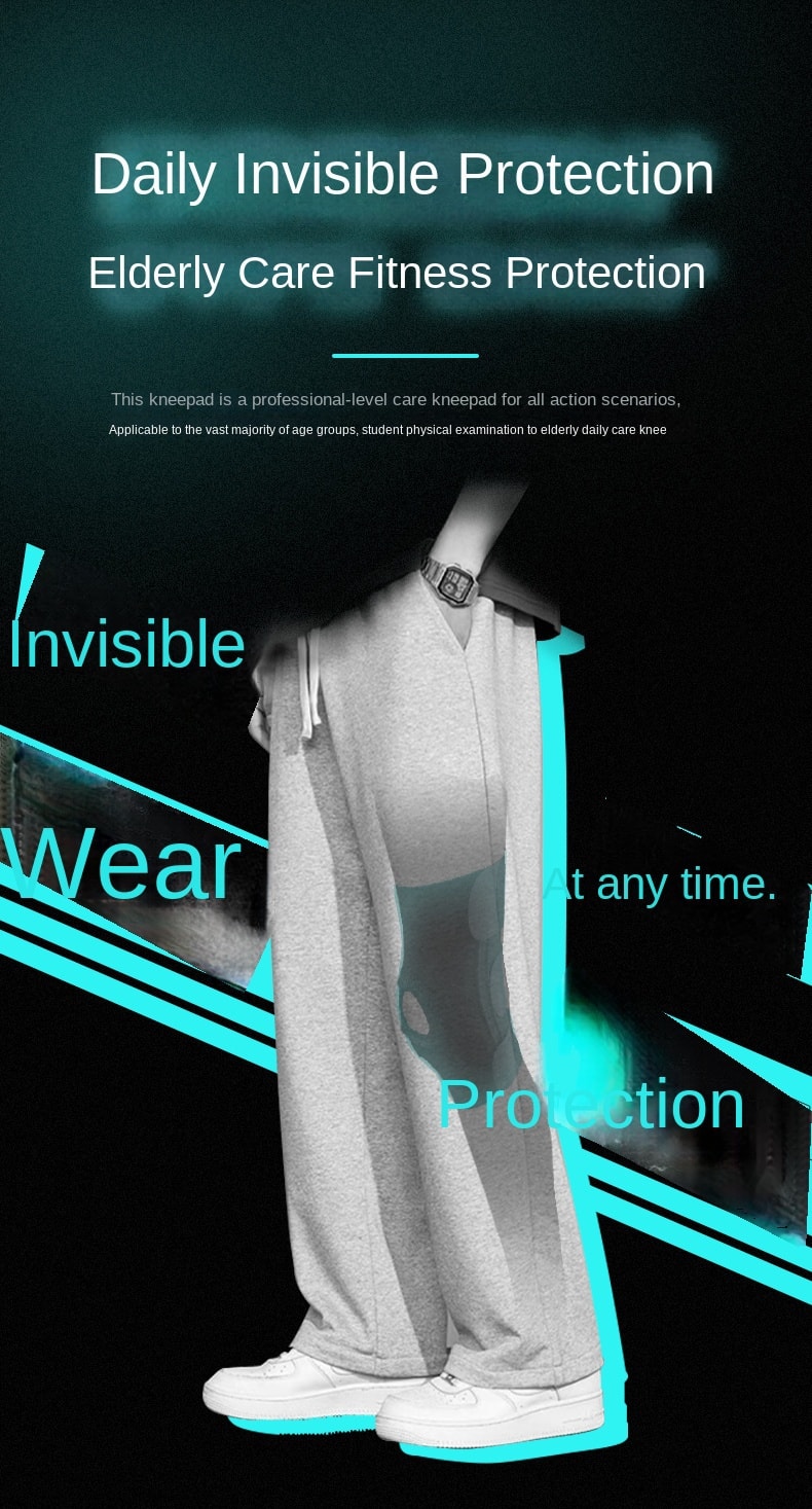 【輪滑世界冠軍郭丹代言品牌】 中國 和正HEZHENG 專業支撐運動減壓護膝 黑色 1件(單裝)