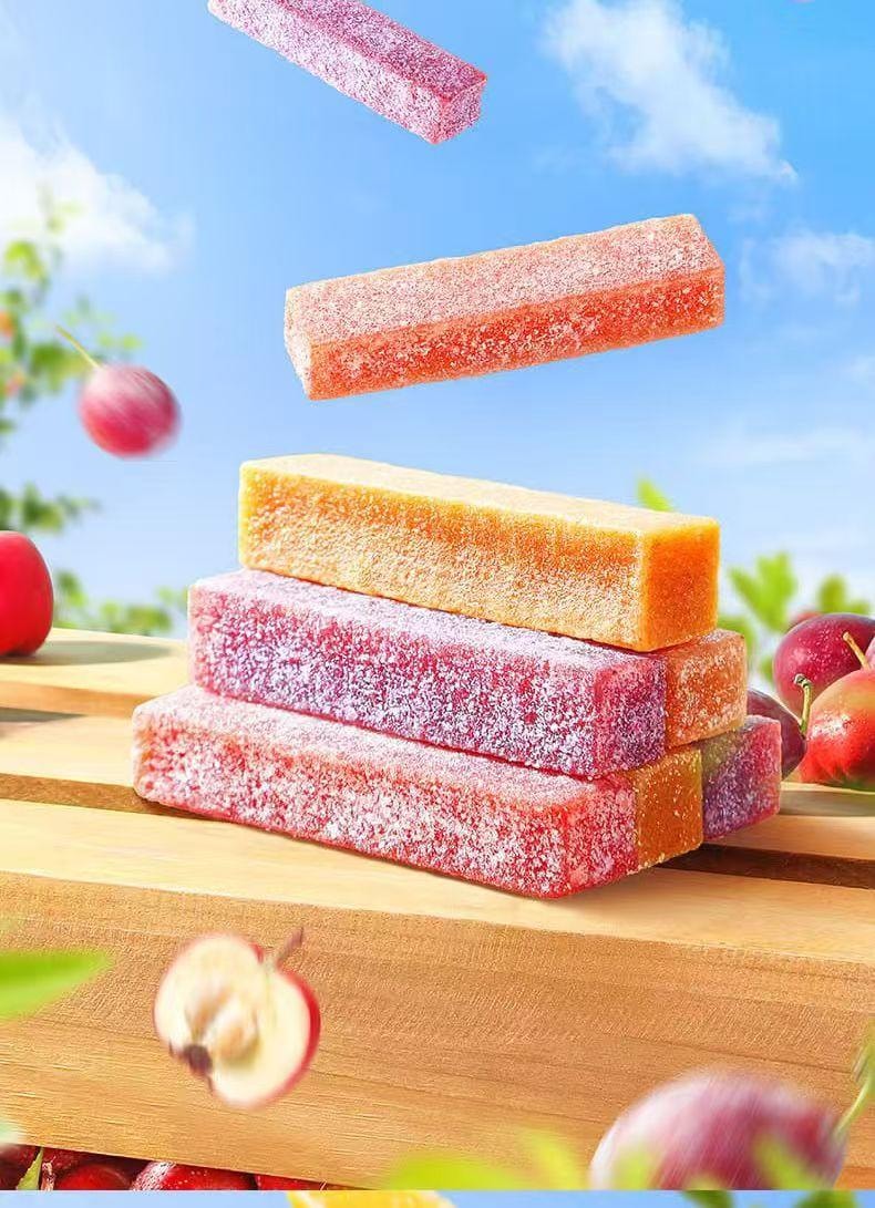  三隻松鼠 西梅山楂 乳酸菌柳橙 酵素山楂 開胃三口味果肉條 原果打漿 軟糯清新酸甜 150g