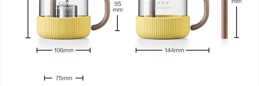 BUYDEEM北鼎 划水鸭泡茶吨吨杯子 玻璃杯壶 600ml DG86/A9