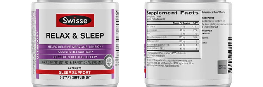 澳洲SWISSE ULTIBOOST 放鬆睡眠片加強版 60片 草本精華 緩解壓力 改善睡眠