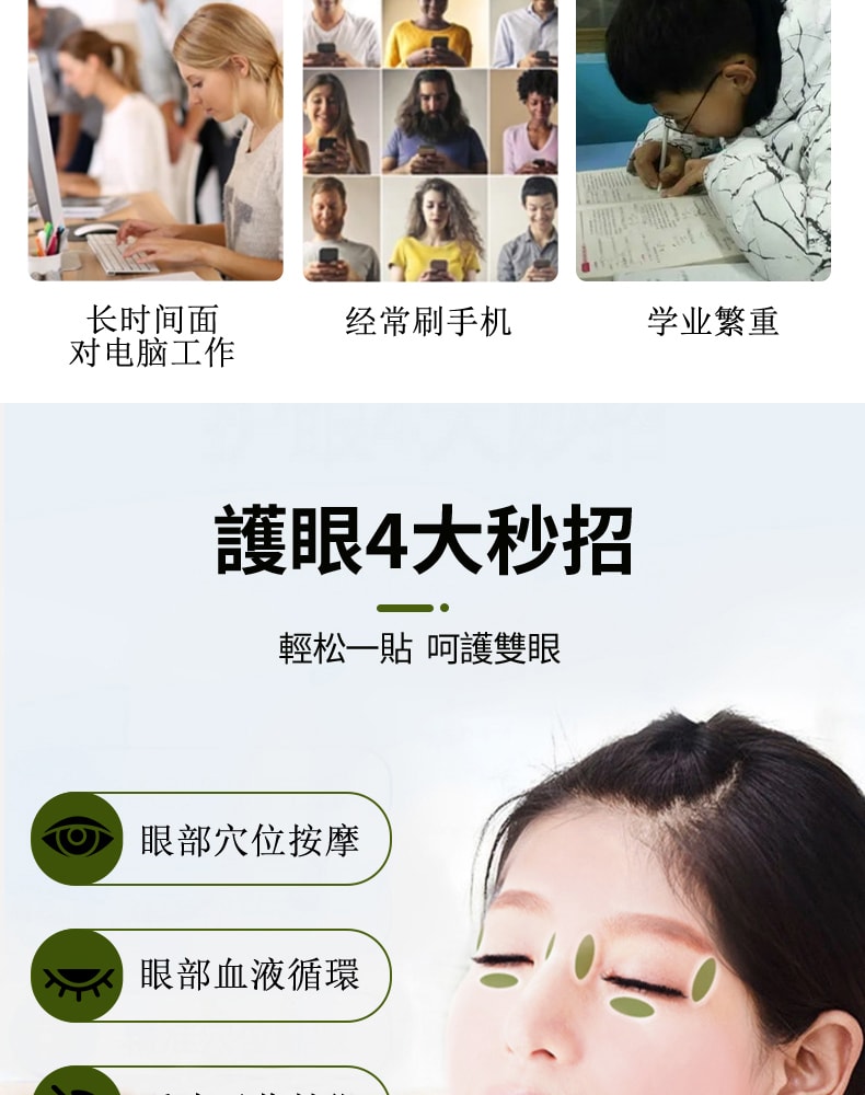 【FDA认证】日本 QUEST WISE 抗疲劳营养眼贴 眼干涩 眼疲劳 眼袋 黑眼圈 60枚/盒