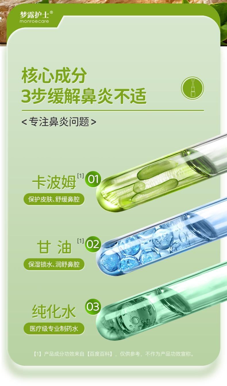 【中國直郵】 夢露護理師 鼻炎噴霧劑 30ml 醫用抗鼻腔過敏凝膠急慢性氣喘鼻塞神器鼻舒通