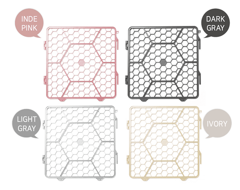 8-Panel Plastic Customizable Pet Playpen Exercise Fence Cage - (Light Grey)