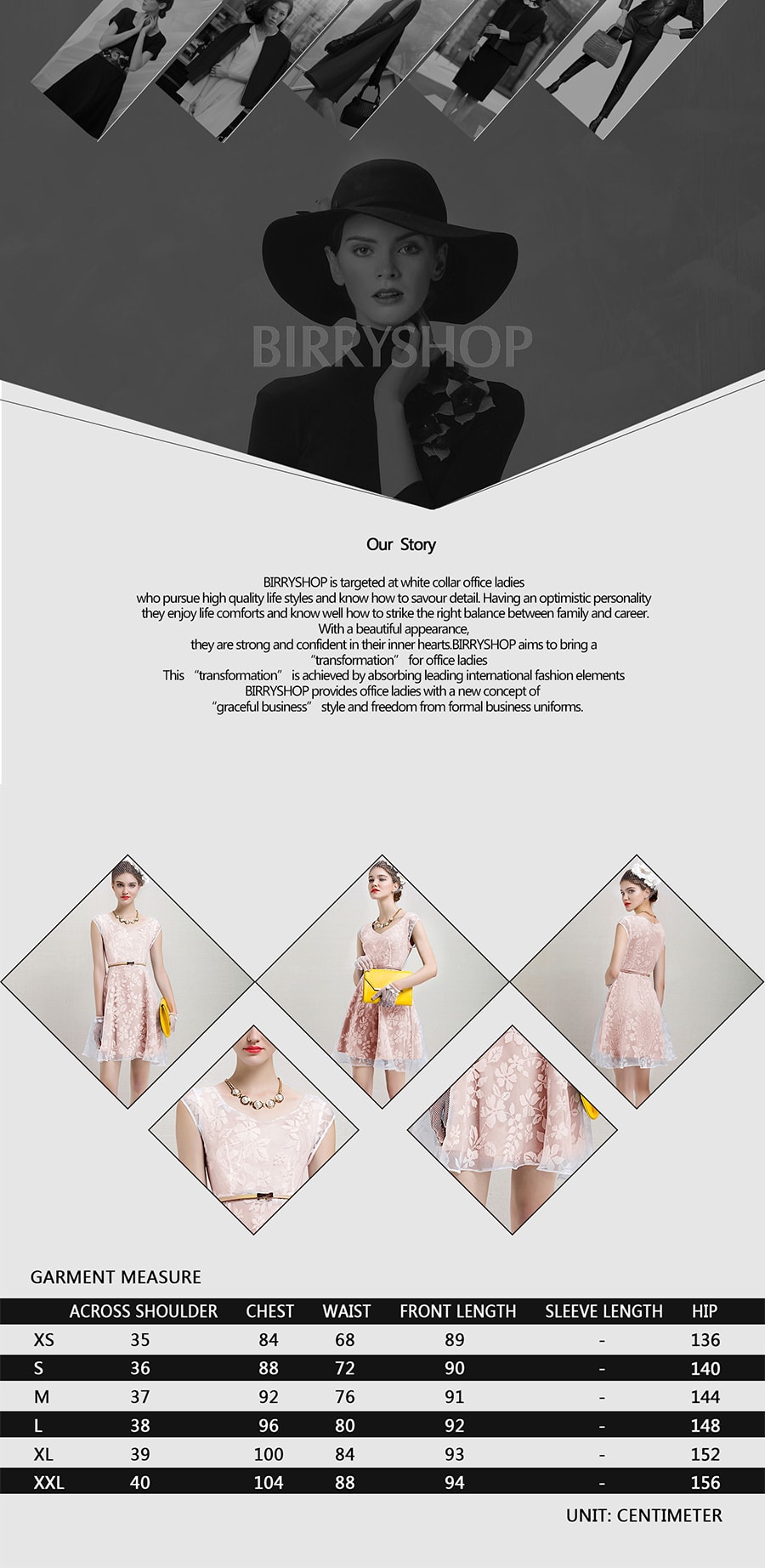 round collar organza printed workday dress Pink XL