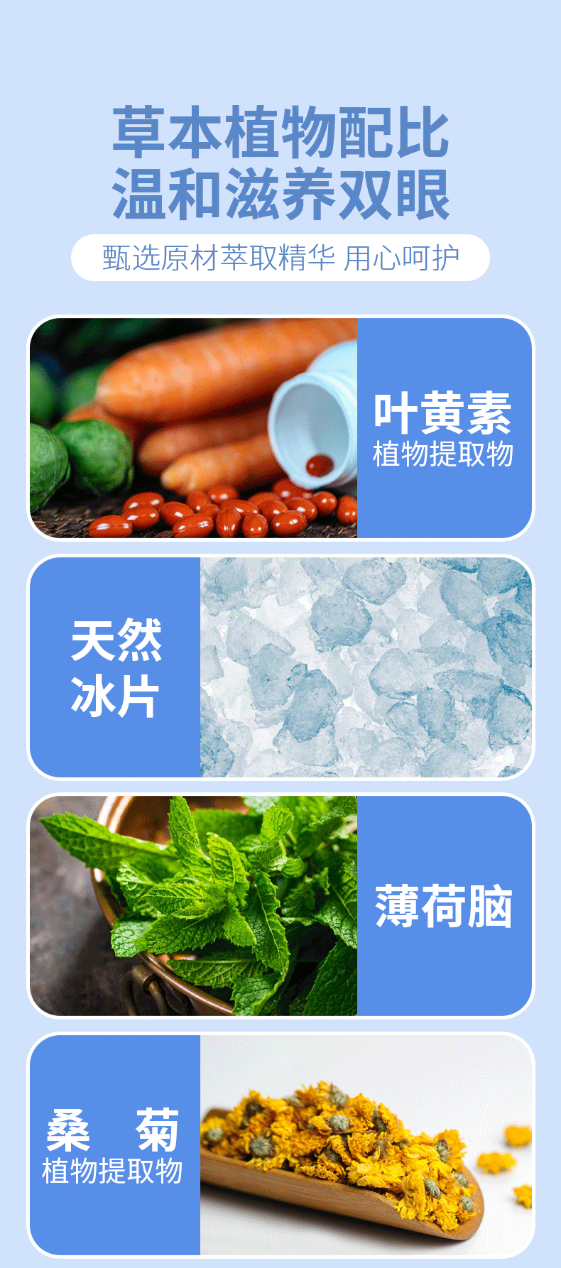 【中国直邮】白云山花城 叶黄素眼贴 缓解眼部疲劳 冷敷护眼贴 20贴