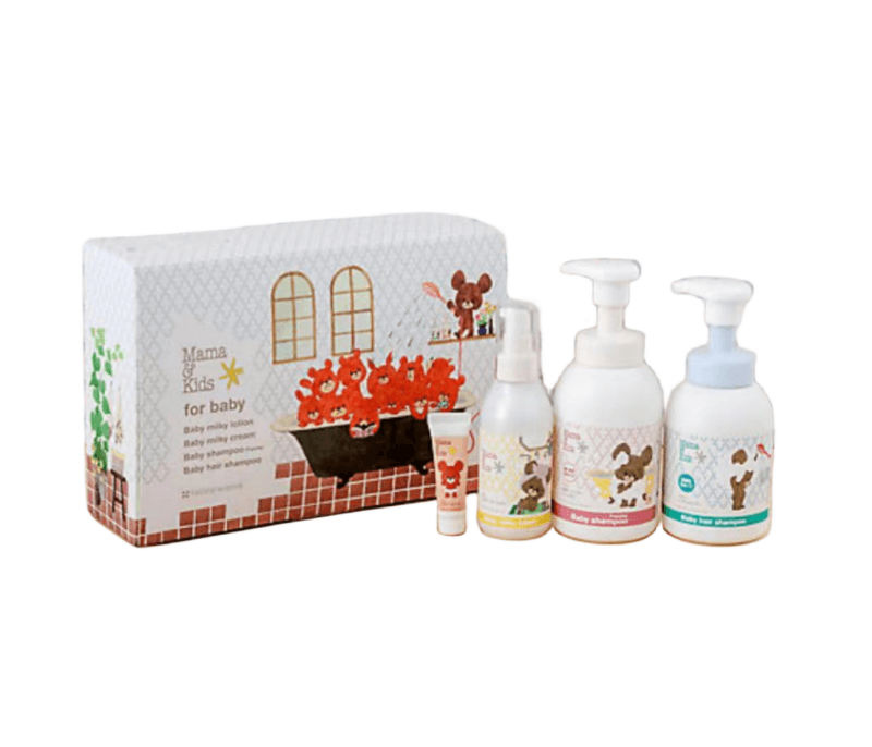 【日本直郵】日本MAMAKIDS 新幼兒小熊限定套裝洗髮精沐浴露身體乳霜禮盒