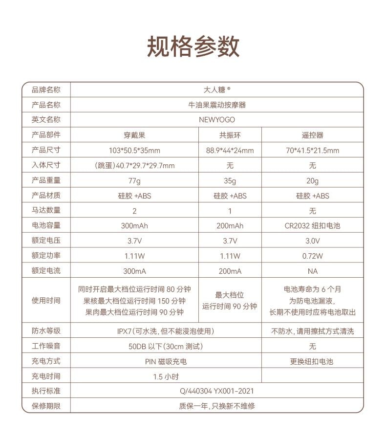 大人糖™ 酪梨跳蛋男女性愛共用震動情趣用品自慰鎖精環成人穿戴夫妻情趣玩具套裝