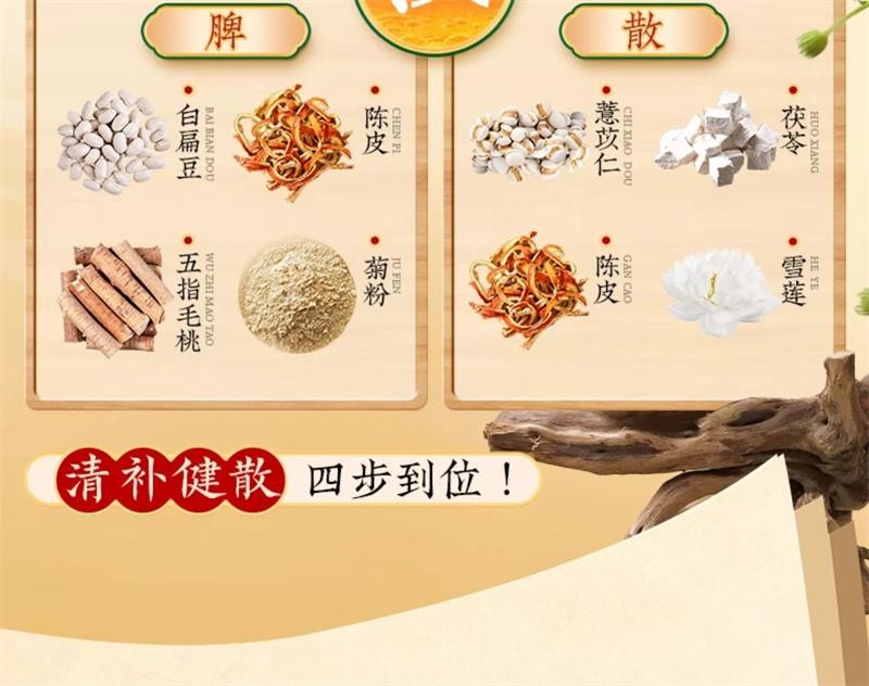 【中国直邮】 香港制药堂 五指毛桃薏仁茯湿膏320g/盒 赤小豆薏米茯苓茶祛轻正品四君子汤(建议3盒周期装)