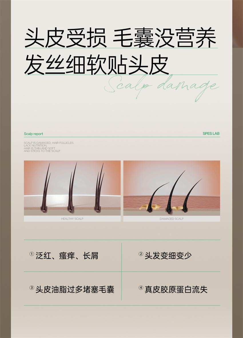 【中国直邮】  诗裴丝 多肽精华蓬松洗发水 控油蓬松去屑止痒洗发露 500ml/瓶【宋佳同款推荐】