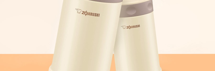 日本ZOJIRUSHI象印 不锈钢真空保冷保温焖烧杯 #奶白色 750ml SW-FCE75-CC