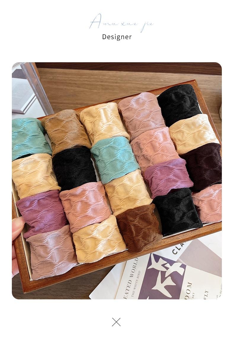 Face mask hair ties high ponytail style pack of 10 super soft and highly elastic jacquard craftsmanship widened hai