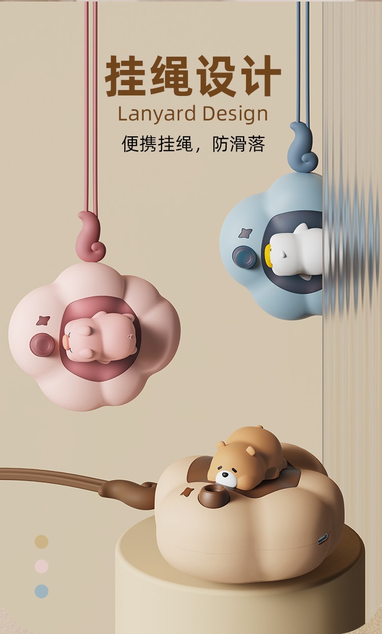 【中国直邮】梵洛  便携暖手宝迷你萌宠卡通usb充电暖手宝夜灯   萌鸭