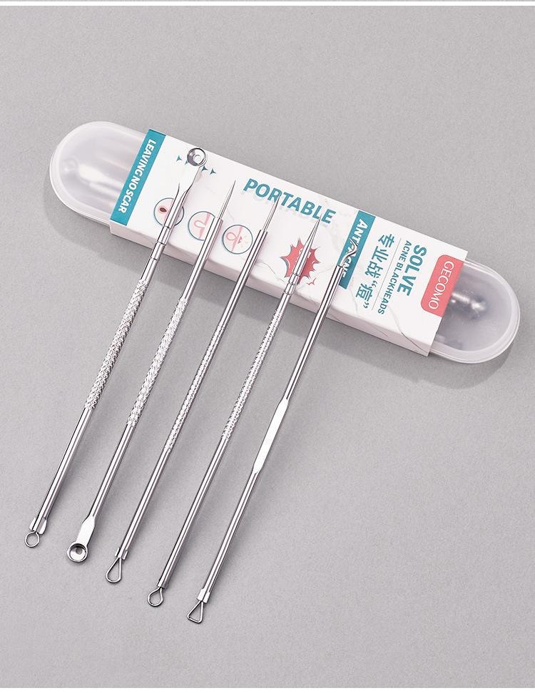 格蒙 【必备好物】 超尖细胞夹粉刺针8件套 闭口粉刺针套装 去黑头 细胞夹镊子美容专用 面部清理工具 1套