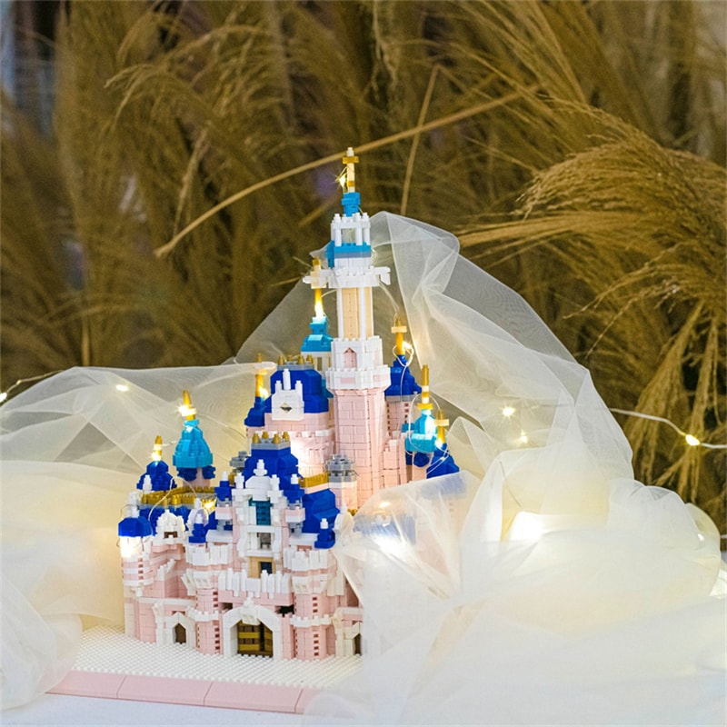 【中國直郵】樂高 粉紅城堡水晶球拼裝益智玩具 950顆