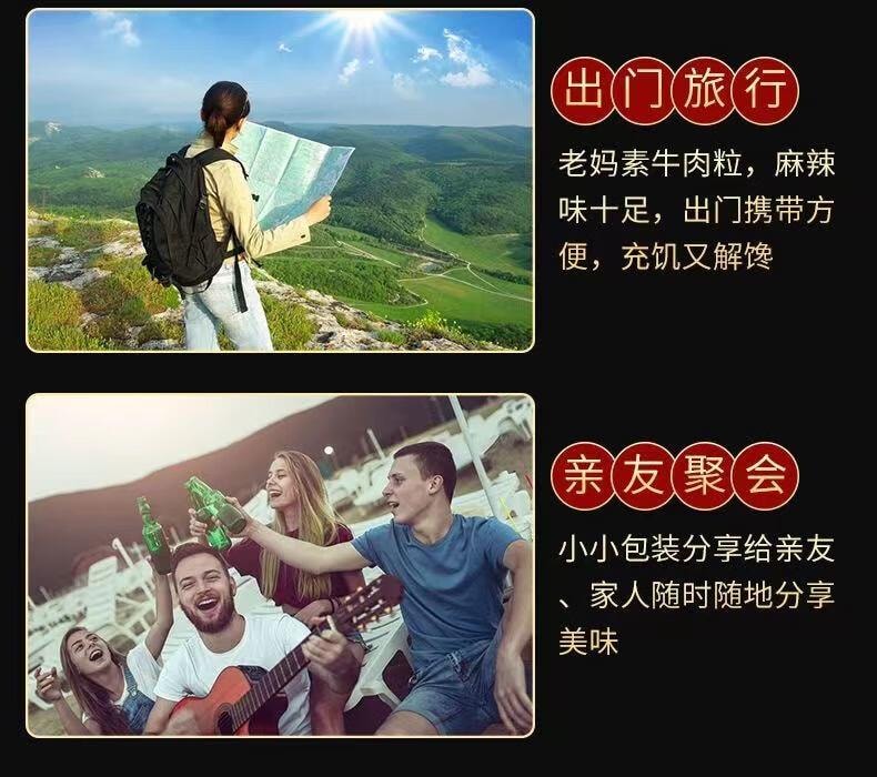 【中國直郵】 皓浩 素牛肉粒40小包 牛肉辣條素食麵筋辦公室童年零食 720g