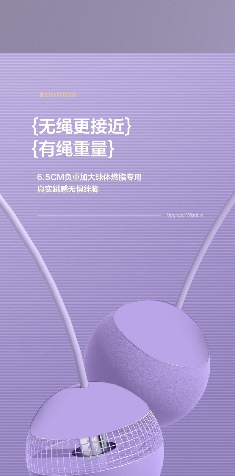 豬豬寶貝 無線跳繩 兩用大球款 紫色 【附拉鍊袋】 【小紅書爆款】【夏日瘦身必備】816