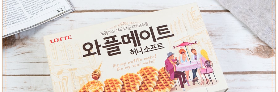 韩国LOTTE乐天 蜂蜜华夫酥脆饼干 144g