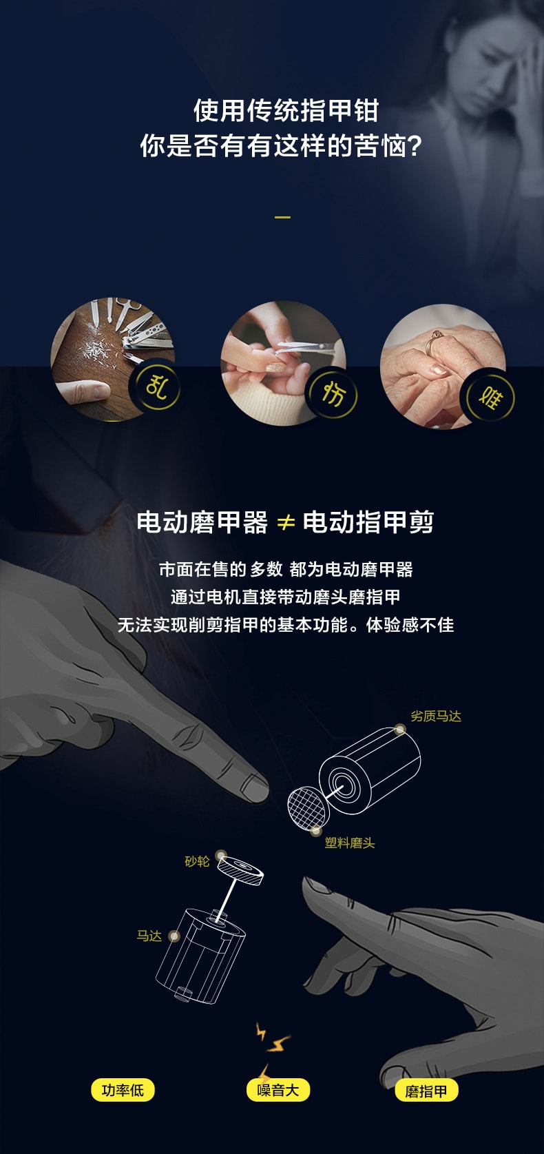 【中國直郵】愛魔IMOLL 電動指甲刀修剪器修甲器 少女粉款