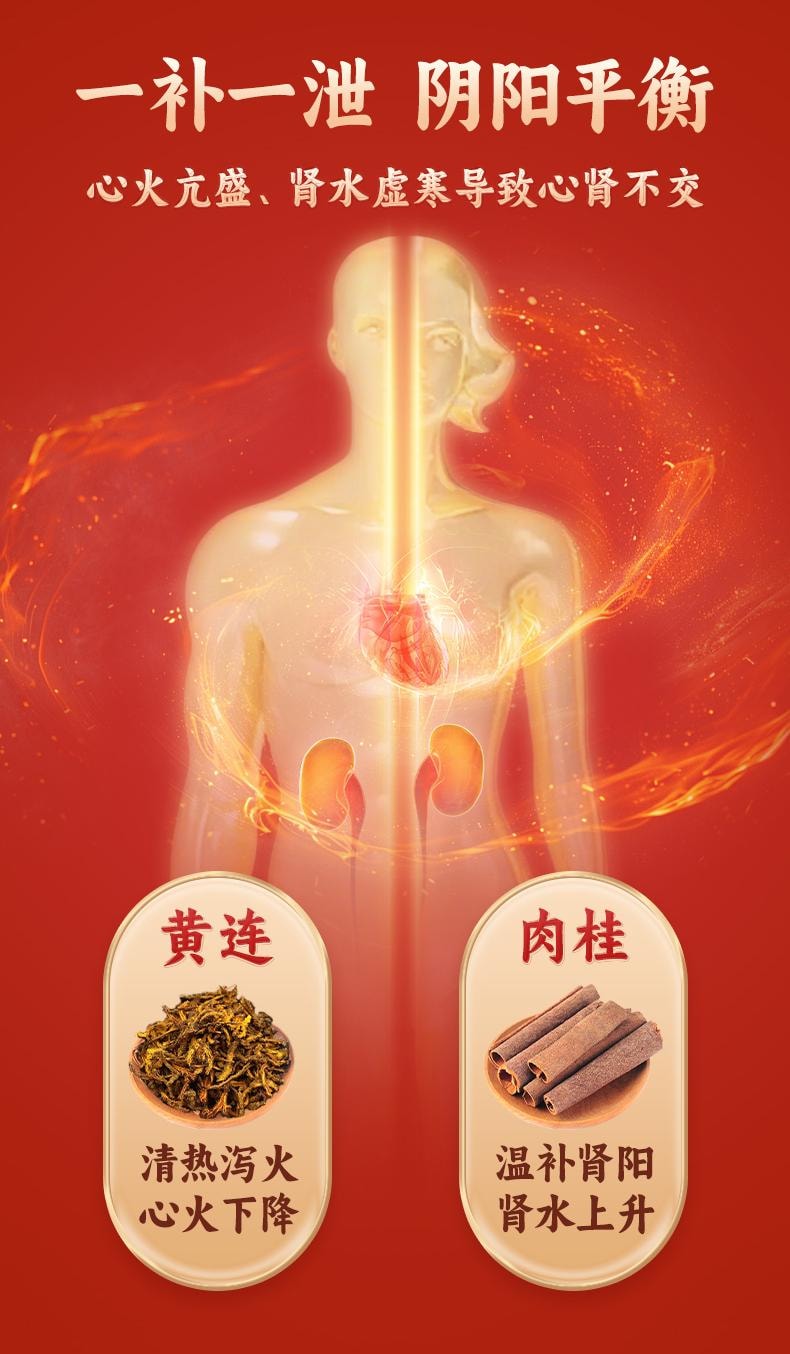 【中国直邮】 方里 方大交通心肾胶囊 补肾益精清心安神肝肾阴虚心悸不宁多梦 36粒/盒