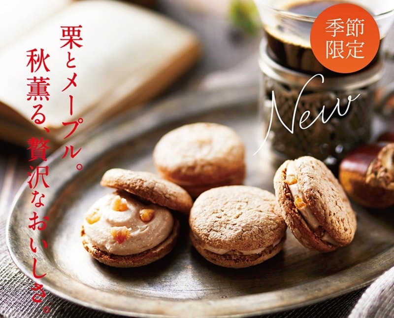 【日本直邮】日本洋果子 ANTENOR 秋季限定 栗子口味鲜奶油马卡龙 4个装