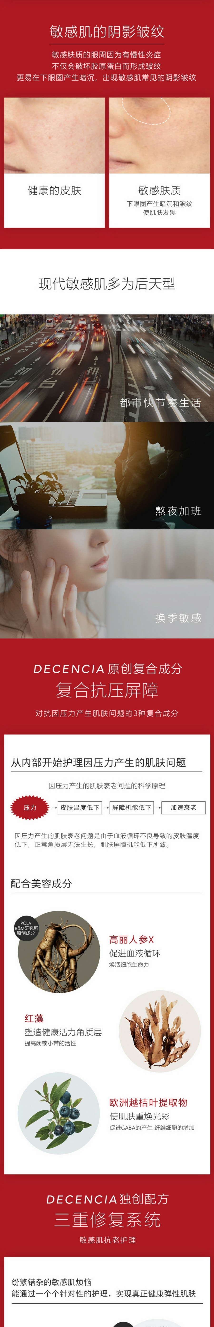 【日本直郵】POLA旗下 黛世希DECENCIA眼霜 敏感肌可用 綛齡抗皺煥活眼霜15g