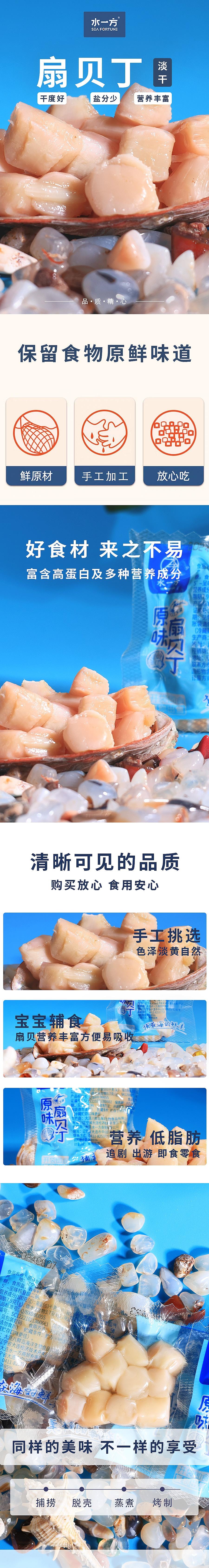 【海鮮特別鮮】水一方 扇貝肉 原味 200g【休閒高蛋白】【開袋即食】【海鮮零食】