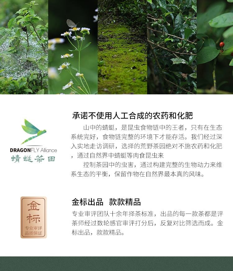 【美國現貨秒發】小師姐評茶 天尖薄片 安化黑茶茶葉 2017年荒野老樹六步玲瓏 60克(10片)