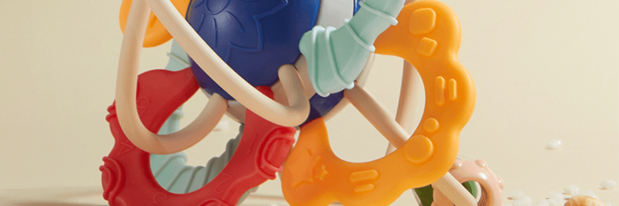 BEIENS貝恩施 彩色牙膠柔軟曼哈頓球 兒童寶寶玩具