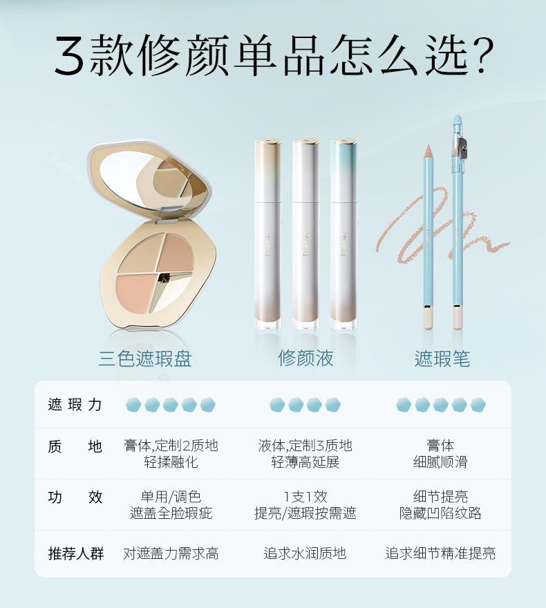 彩棠 润玉无瑕三色遮瑕膏02芙玉盘 5g