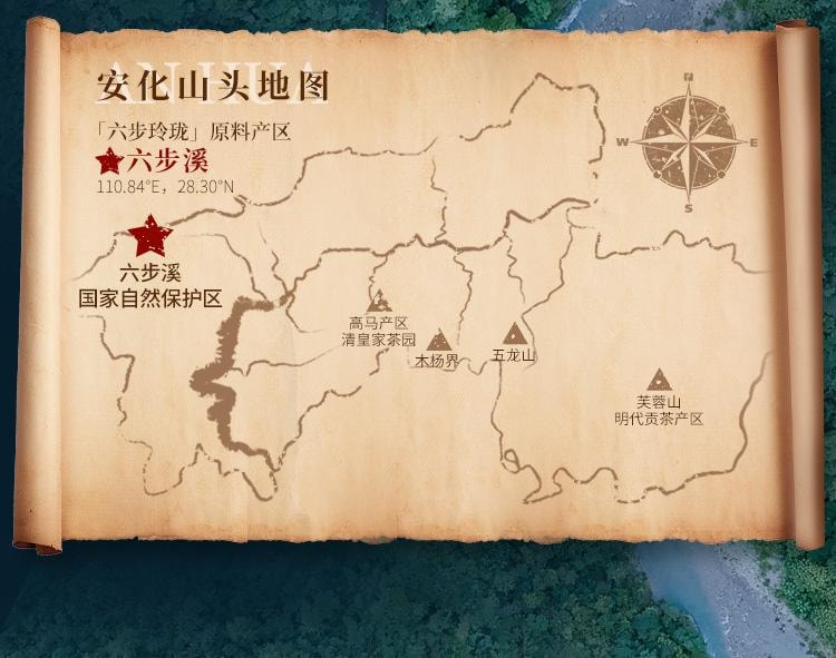 【美國現貨秒發】小師姐評茶 天尖薄片 安化黑茶茶葉 2017年荒野老樹六步玲瓏 60克(10片)