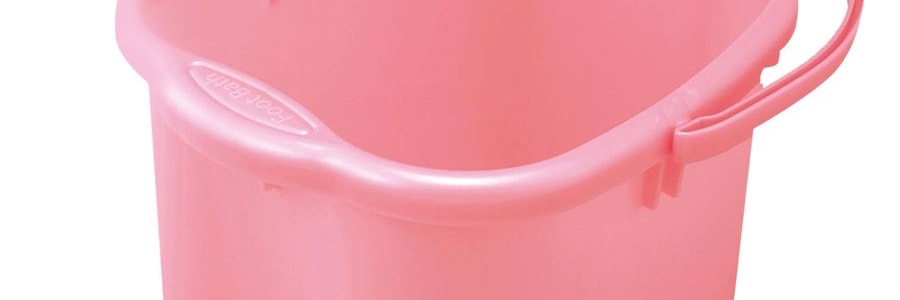 日本INOMATA 手提泡腳桶足浴桶 #粉紅色 1件入【顆粒按摩】