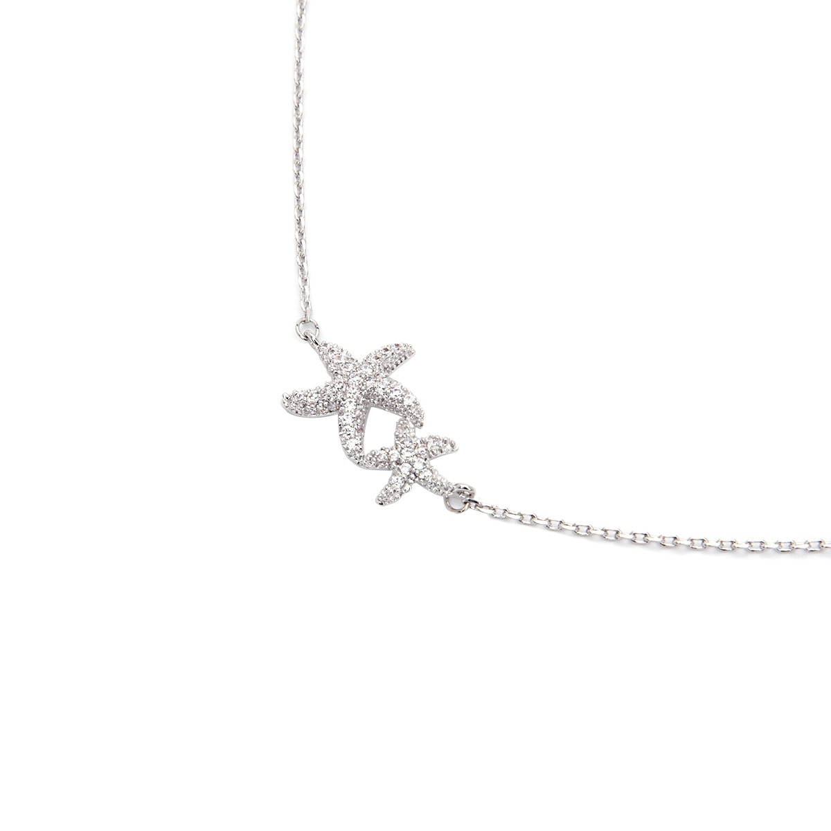 Starfish Necklace (Silver color) 1piece