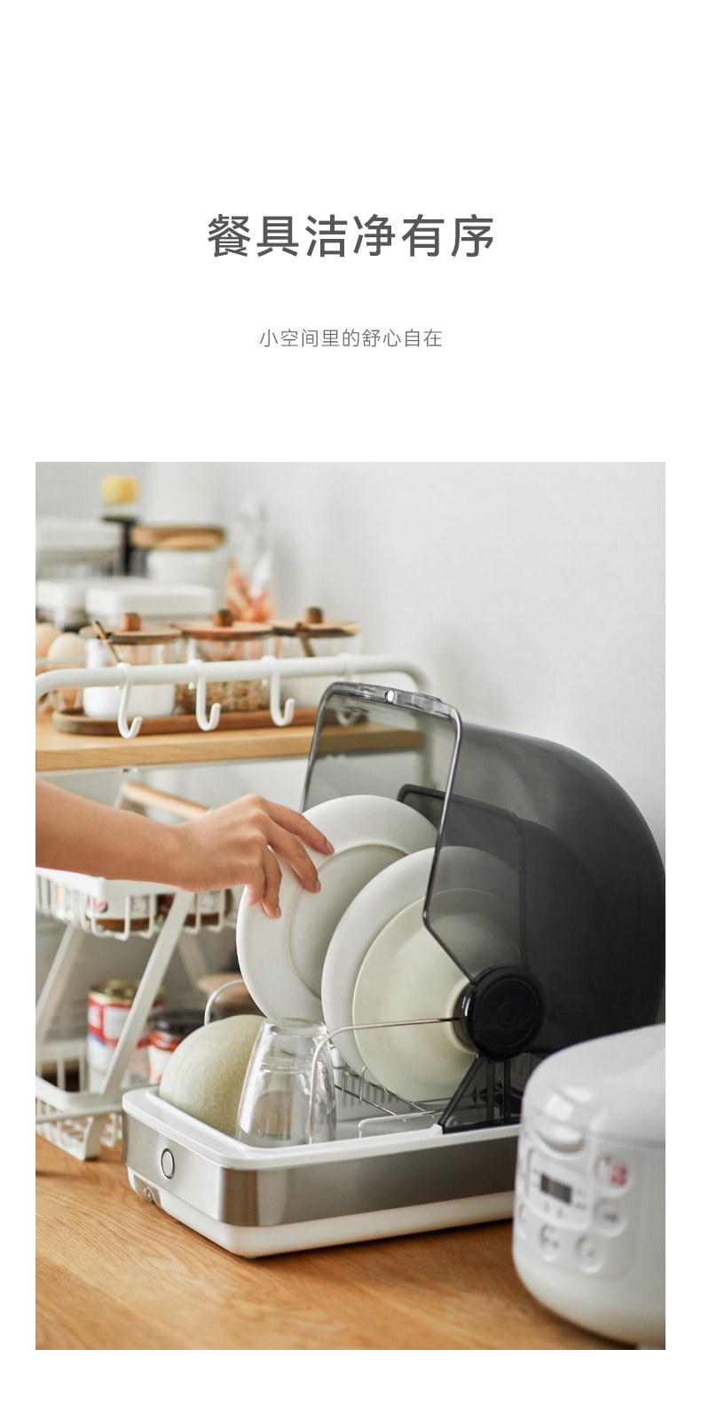 OLAYKS 22L 消毒柜 白色 奶瓶消毒 餐具烘干 台式 家用小型 22L 100~120V通用